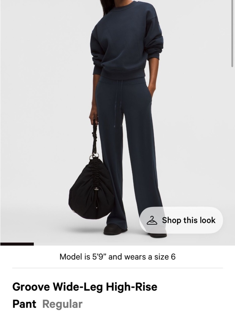 lululemon athletica Wide-Leg High-Rise Pants - Dark Navy